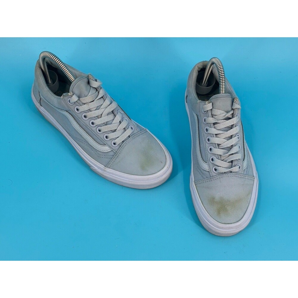 Vans Old Skool Light Blue Canvas Sneakers Mens 6.5 Womens 8 Skate Shoes